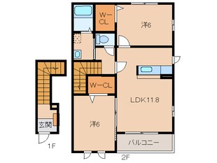 貴志駅 バス10分  高島橋下車：停歩14分 2階の物件間取画像